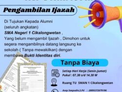 Tanpa Dipungut Biaya! Alumni SMA Negeri 1 Cikalongwetan Kab. Bandung Barat Diminta Segera Ambil Ijazah